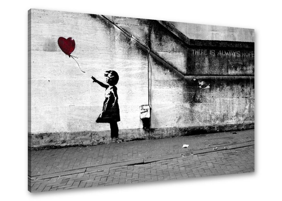Borough Wharf 'Hope' by Banksy Wall Art on Canvas & Reviews Wayfair.co.uk